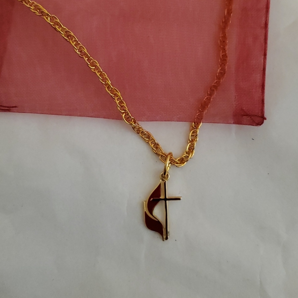 🆕️ United Methodist Church Cross Pendant Necklace